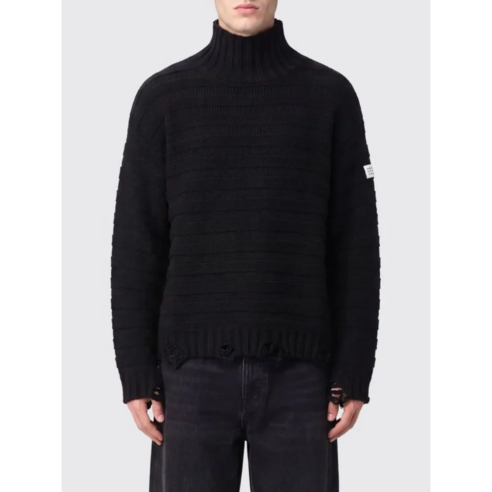 Mm6 Maison Margiela Sweater Men Black - Picture 1 of 3